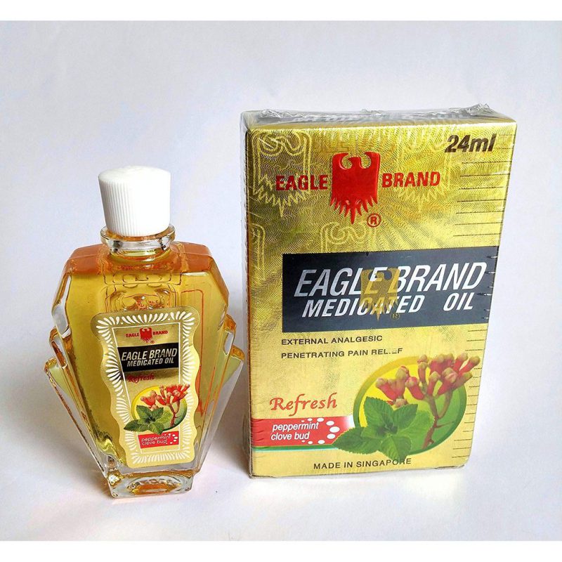 Dầu Gió Con Ó Singapore 24ml vàng Hương Lavender-Eagle Brand-Borden Singapore