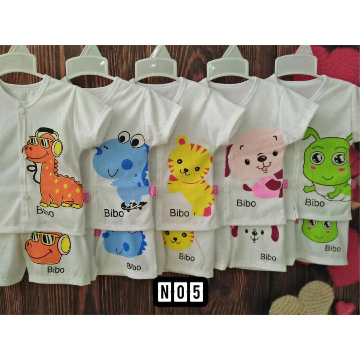 Set 5 bộ cotton áo ngắn tay quần ngắn, quần áo sơ sinh