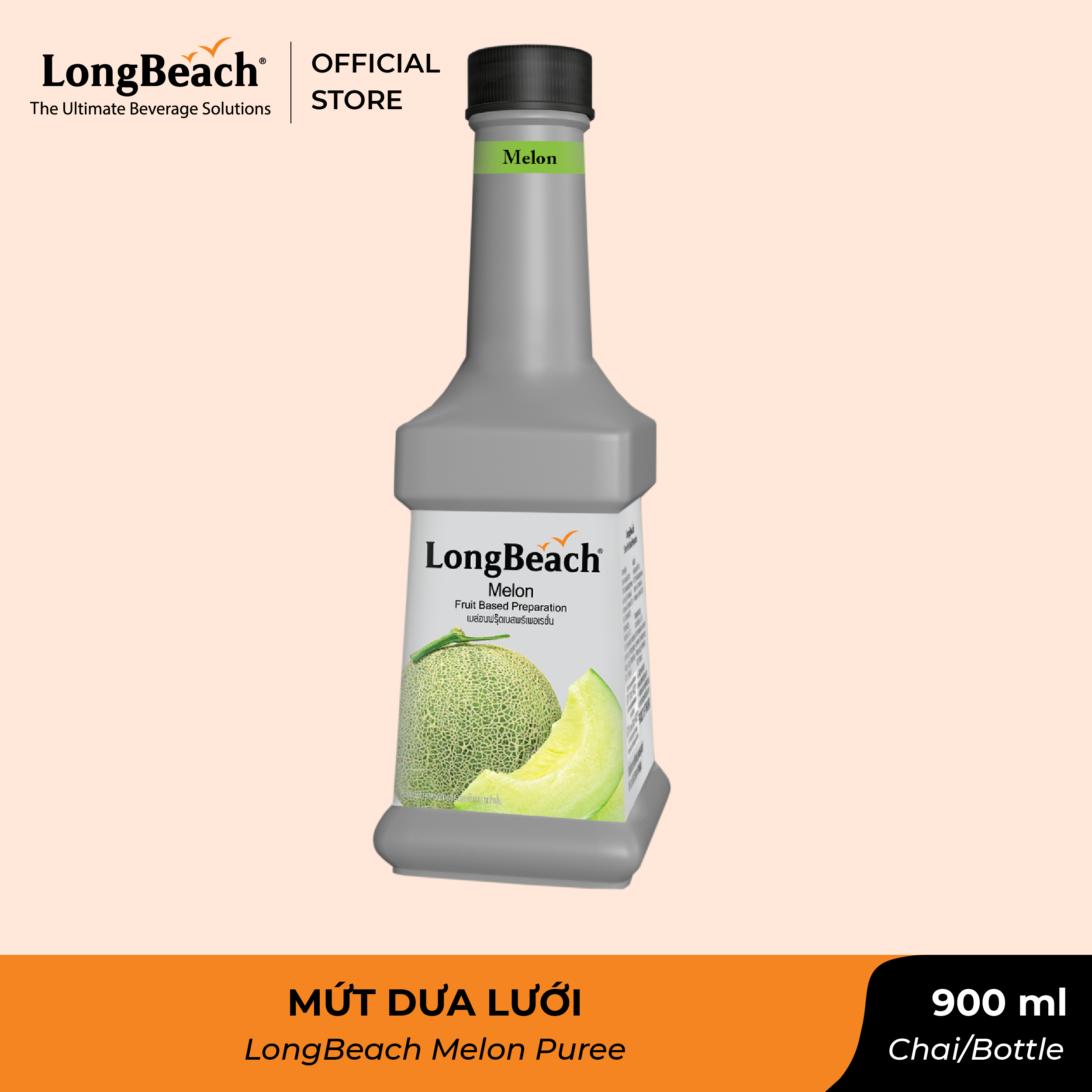 Mứt Dưa LướI - LongBeach Melon Fruit Based Preperation 900 ml