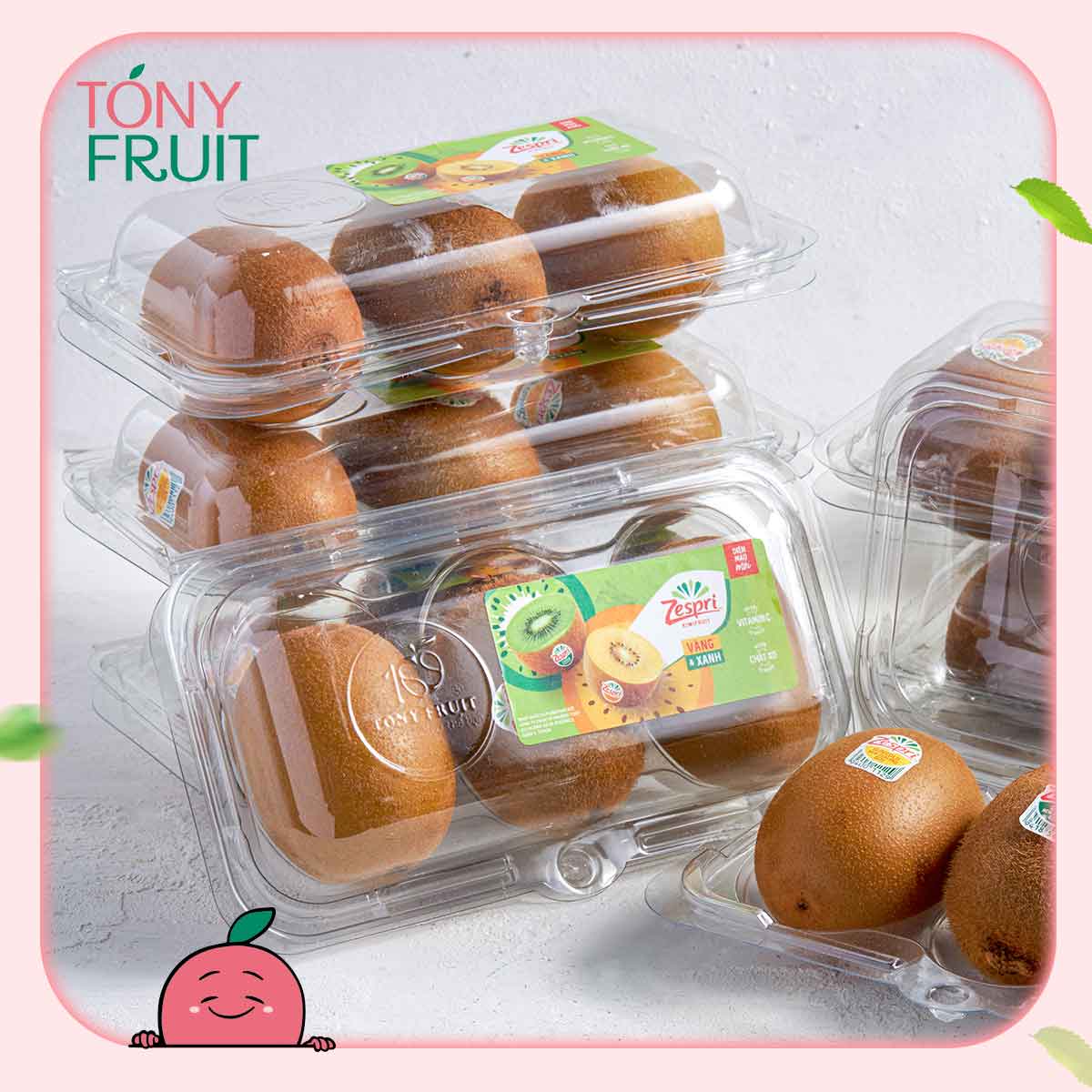Trái Cây Tươi Kiwi Xanh & Vàng Zespri New Zealand Ngọt Thanh Mix Hộp 3 Trái