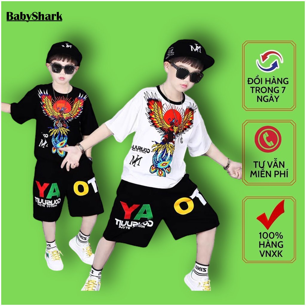 [HCM]Set Đồ Bé Trai phong cách hàn quốc (98-99) – Thời trang trẻ em Babyshark Bộ Quần Áo Bé Trai 1C