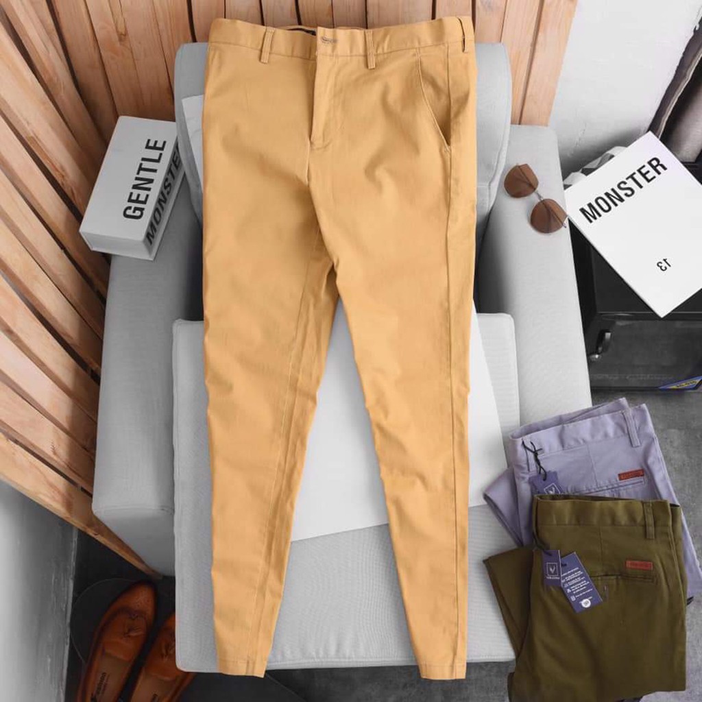 Quần kaki nam chất co giãn 4 chiều Veratino ống côn cao cấp