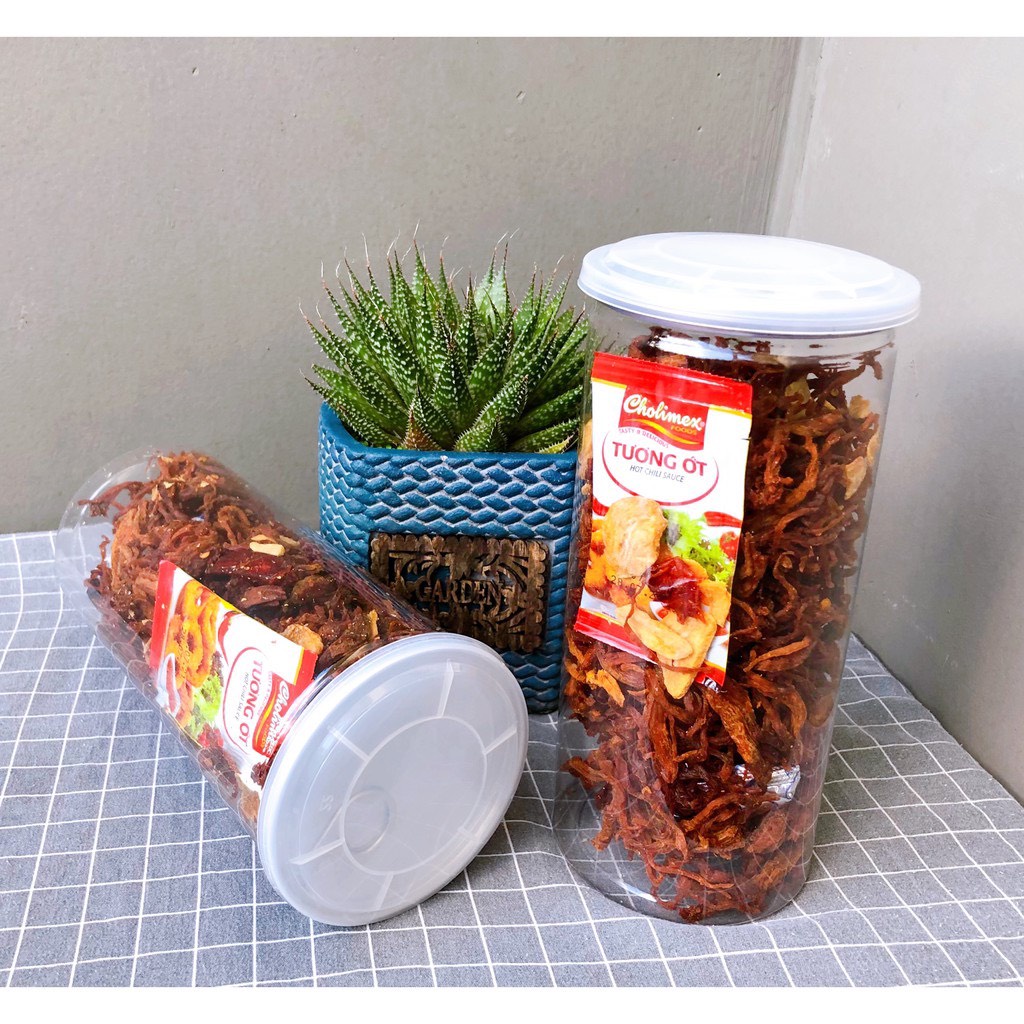 Hcm khô heo cháy tỏi - lon pet 300gram - loại 1