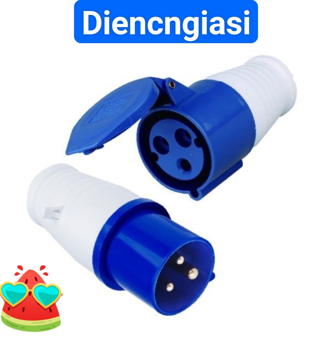 Phích cắm ổ cắm công nghiệp 1 pha 3 chấu 16a 32a