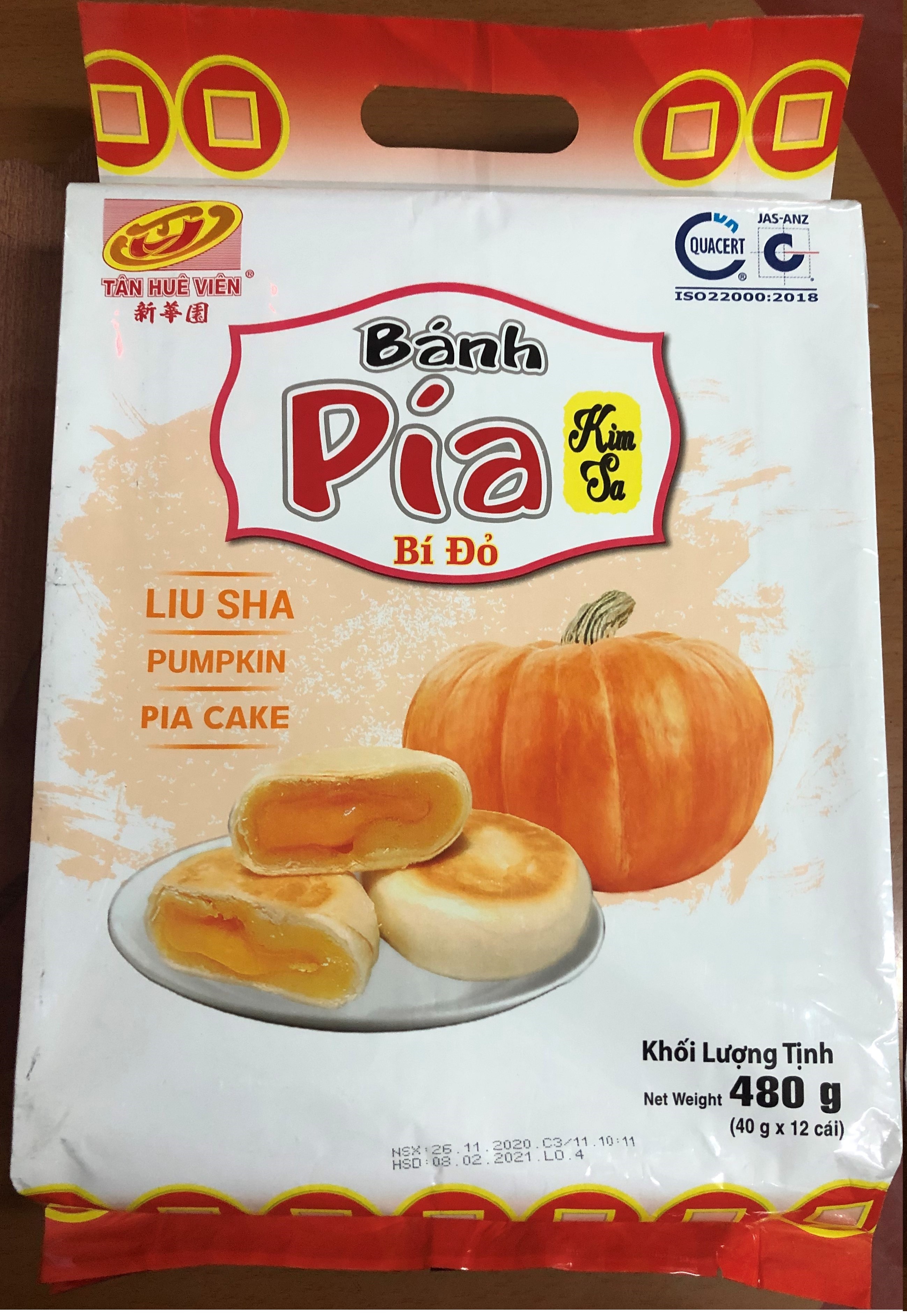 [HCM]Bánh Pía Kim Sa Bí Đỏ (Chay không trứng muối)