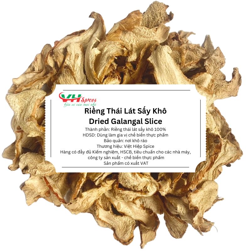 Củ riềng thái lát sấy khô túi 1kg việt hiệp