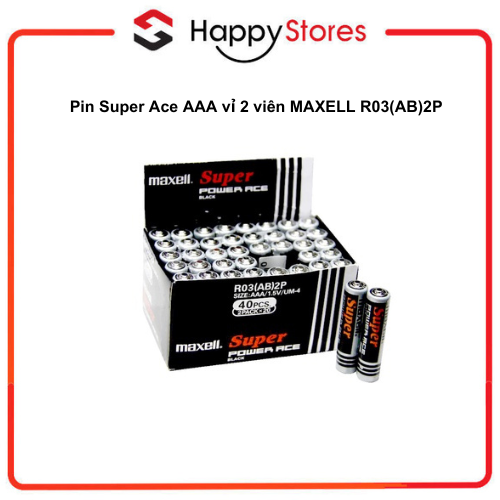Pin super ace aaa maxell r03 2p vỉ 2 viên