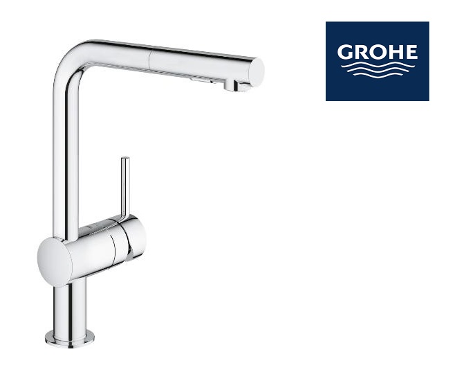 Vòi rửa bát đầu rút grohe minta 30274000 made in eu