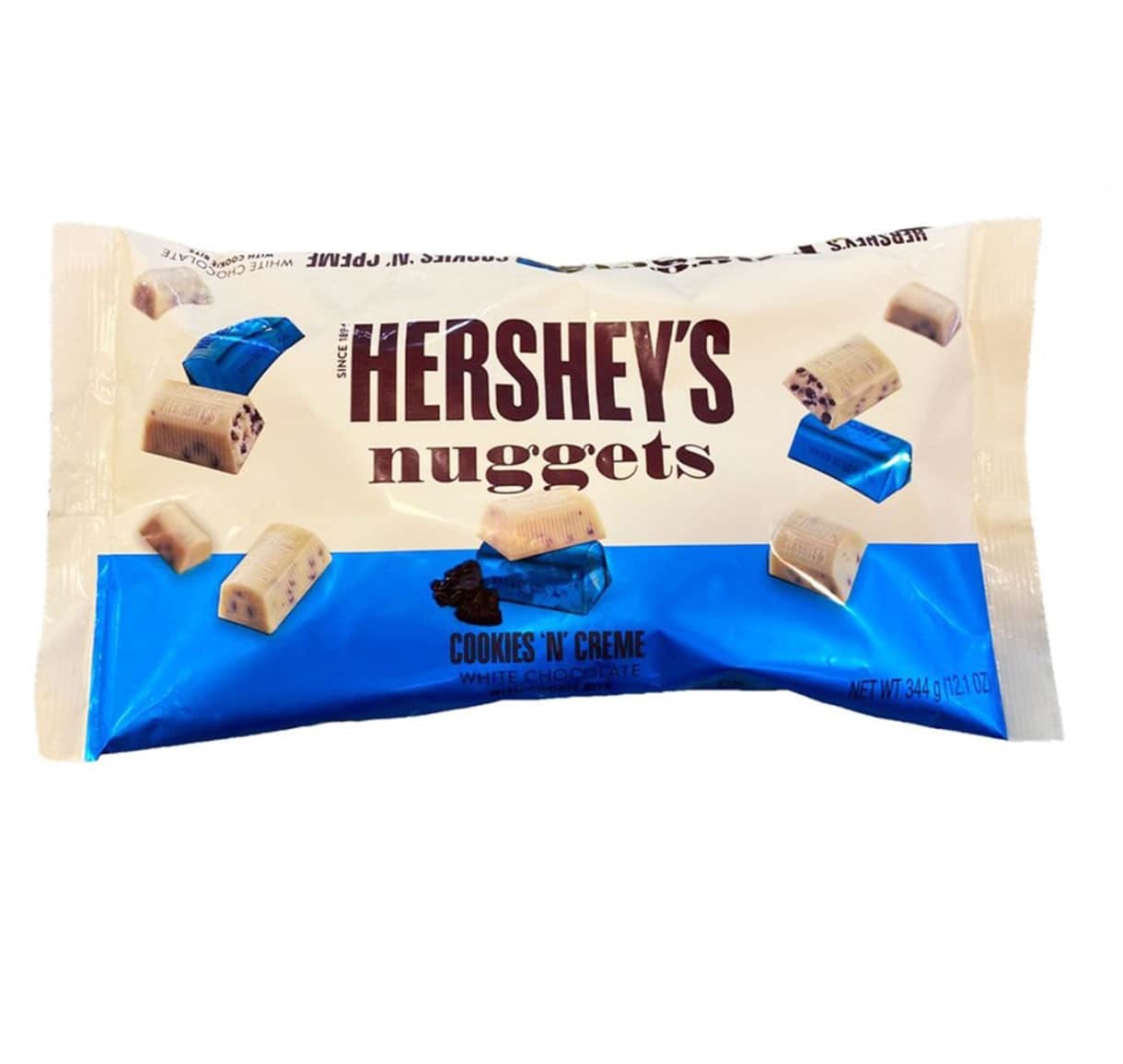 Socola Hershey’s Nuggets trắng vụn Cookies ‘N’ Creme White Chocolate 344g