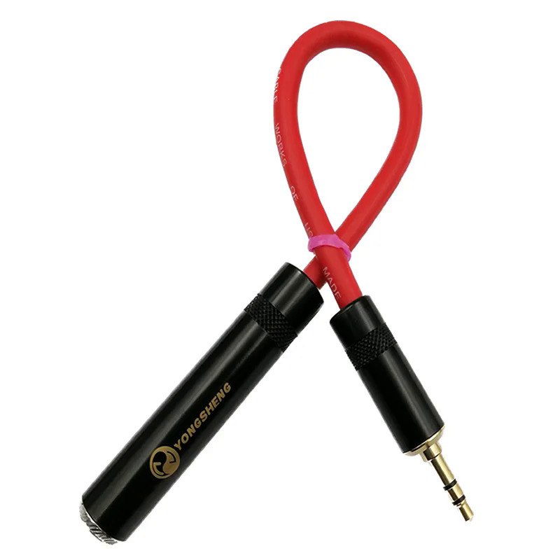 2 cáilốc 20cm 3 lõi chuyển đổi 6.5 đến 3.5 Nam Nữ chuyển đổi âm thanh chuyển đổi cáp tín hiệu