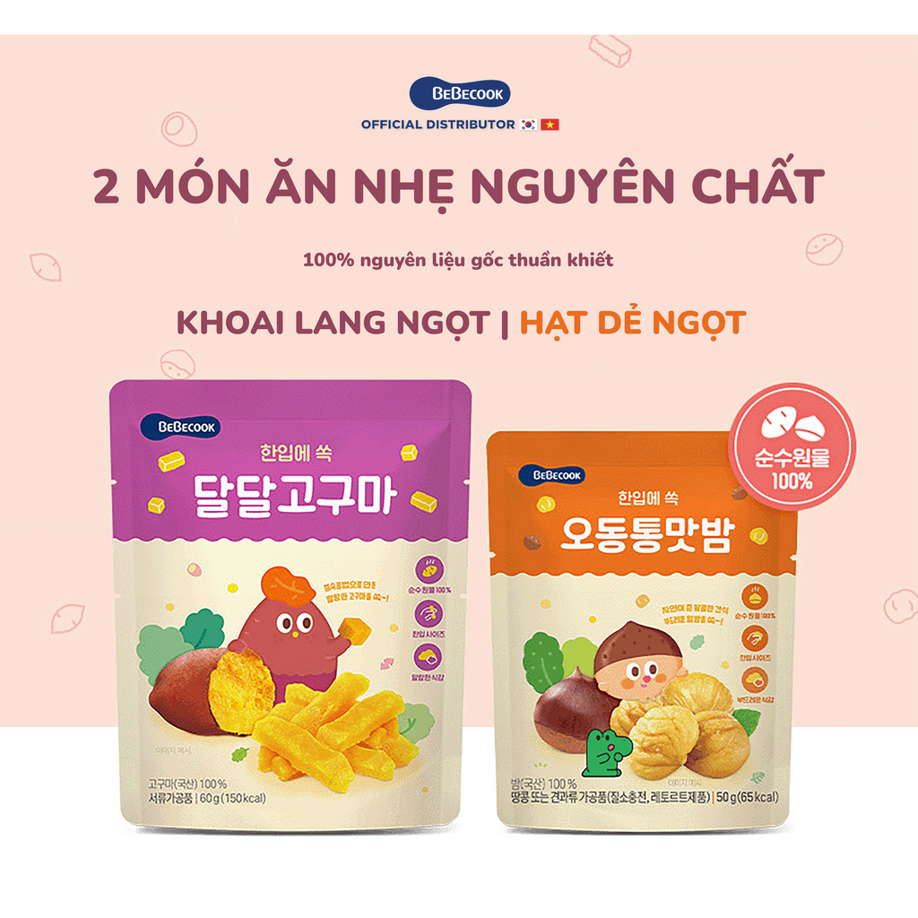 Khoai Lang Ngọt Sấy Dẻo Bebecook Hàn Quốc Cho Bé Ăn Dặm Từ 18 Tháng Tuổi