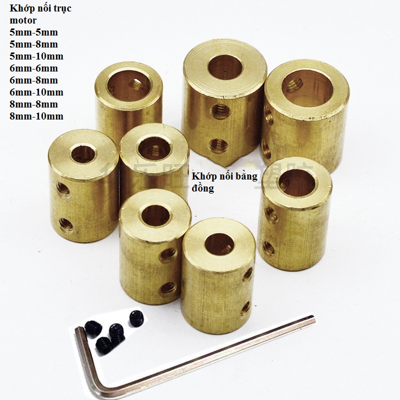 Bộ khớp nối trục các loạị 5mm-5mm,5mm-8mm,5mm-10mm, 6mm-6mm;6mm-8mm;6mm-10mm;8mm-8mm;8mm-10mm,8mm-12mm,10mm-12mm,6mm-12mm,12mm-12mm