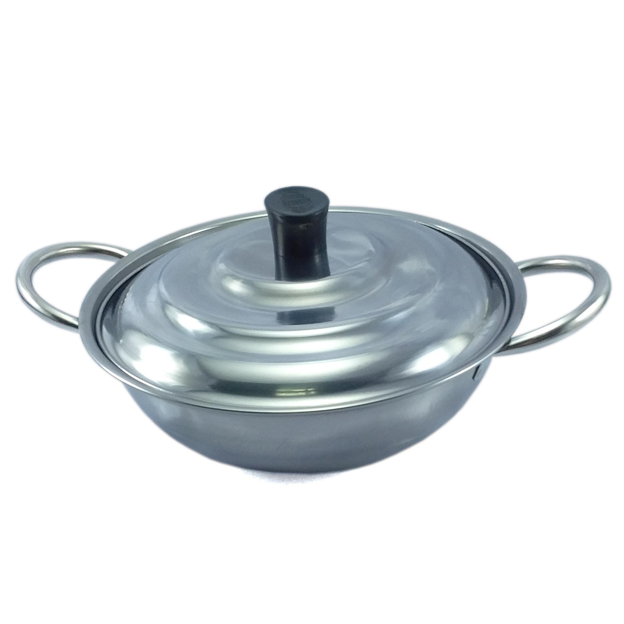 Nồi Lẩu Inox Rainy 4 dem 22 cm nắp Inox có núm nhựa, hàng chất lượng cao không gỉ sét