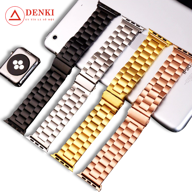 Dây đồng hồ Apple Watch kim loại thép không gỉ size 38mm 42mm