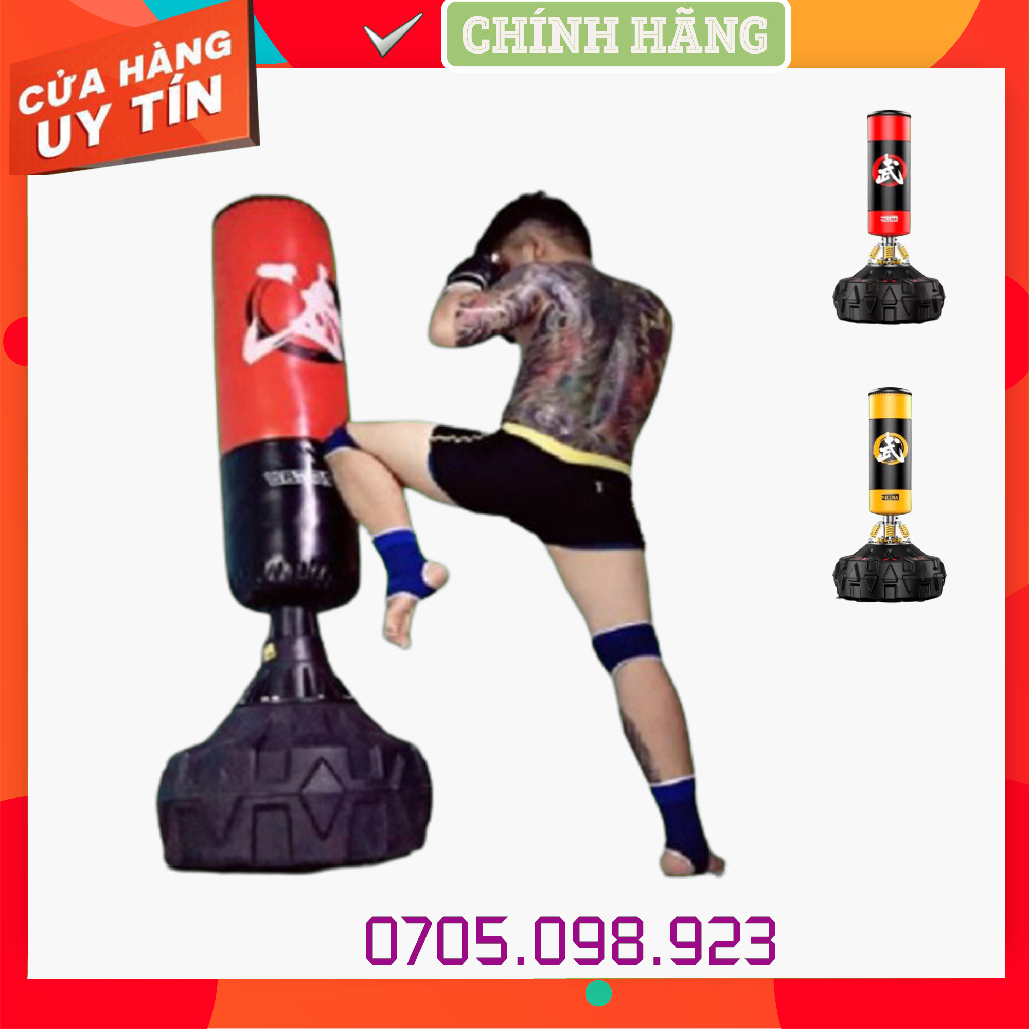 Trụ đấm bốc đứng - bao cát boxing chất liệu siêu bền trụ đấm bốc đứng - bao cát boxing