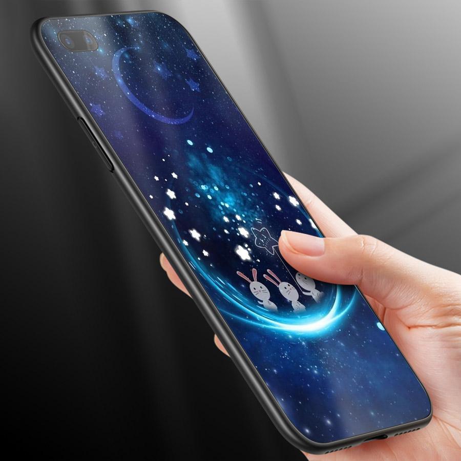 Ốp điện thoại kính cường lực cho máy oppo a5/a3s - thỏ mặt trăng ms abrdanh005