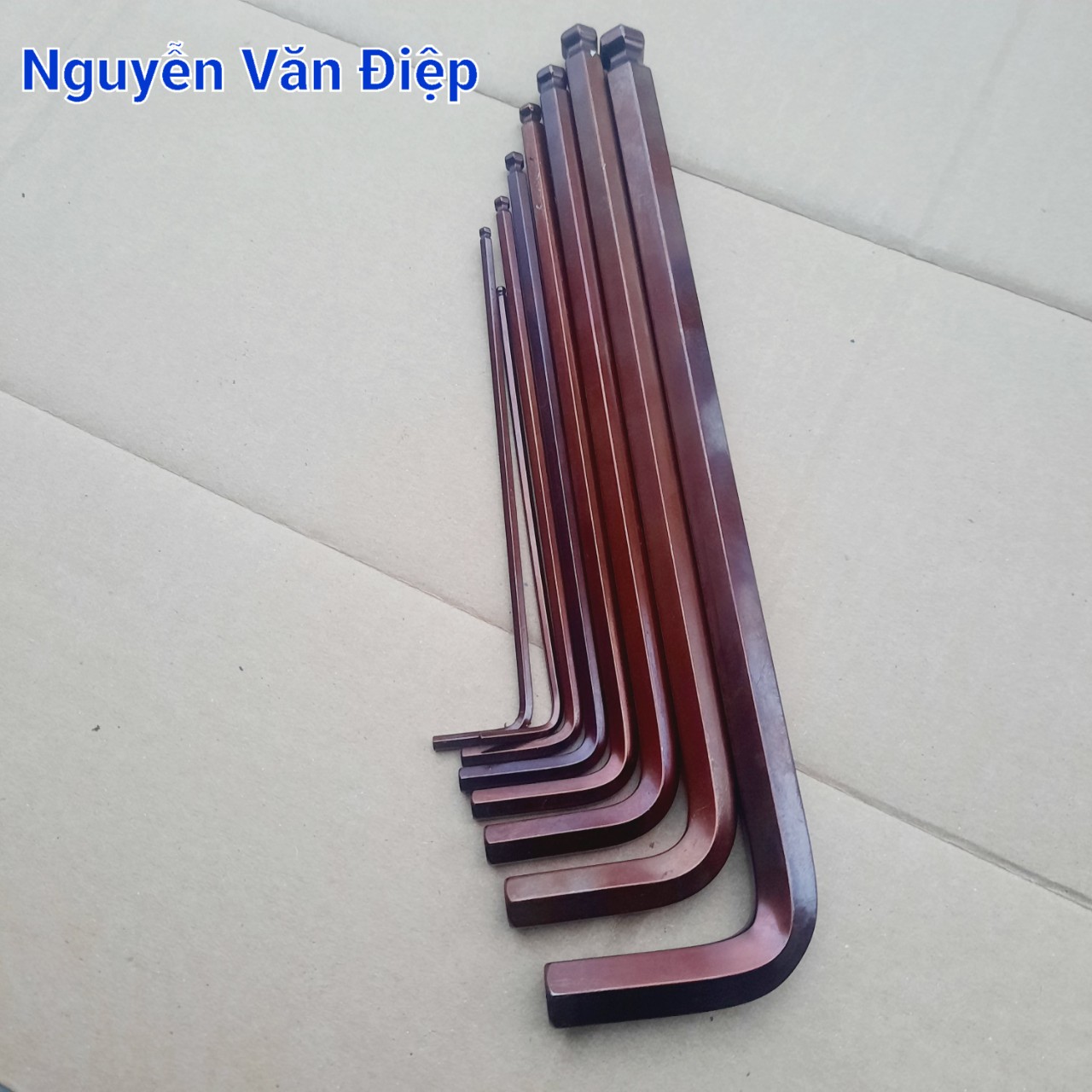 Lục giác đầu bi nâu lẻ chữ T chuẩn hãng kapusi đủ kích cỡ 2,5mm-12mm- bán lẻ 1 cái