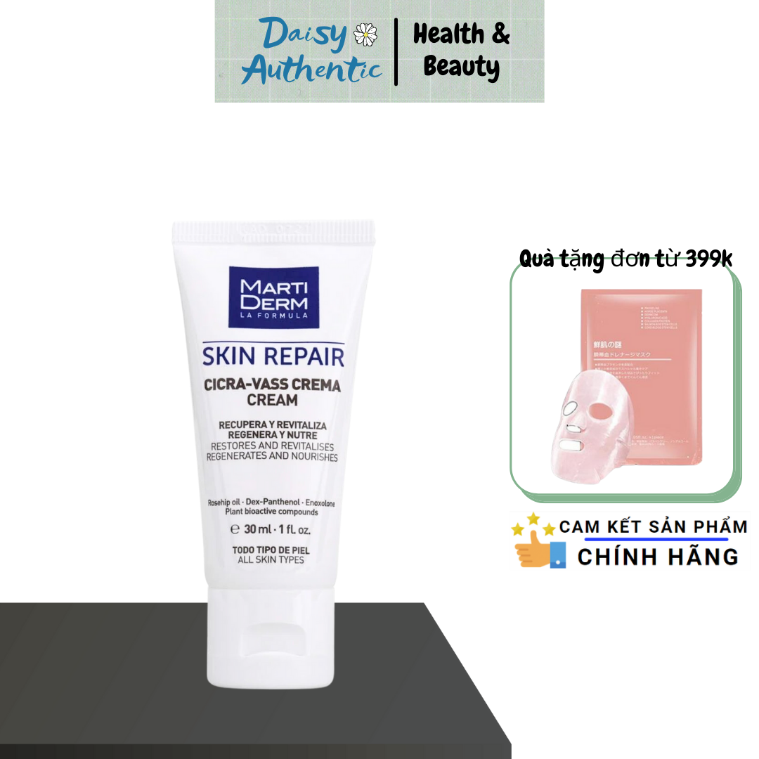 Kem dưỡng tái tạo & phục hồi da nhạy cảm - martiderm skin repair cicra vass cream