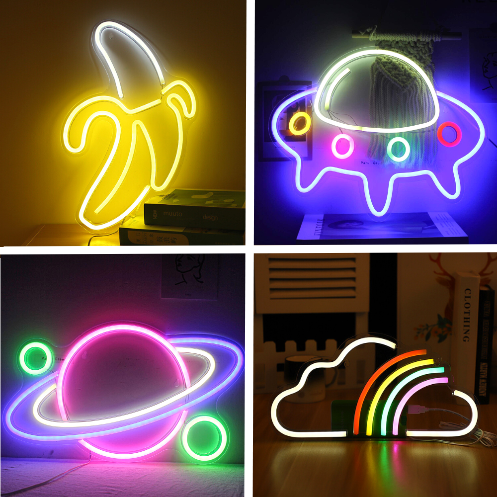 Đèn led NEON ,trang trí phòng ngủ dùng USB nhiều kiểu dáng decor phòng ngủ, đồ trang trí phòng ngủ