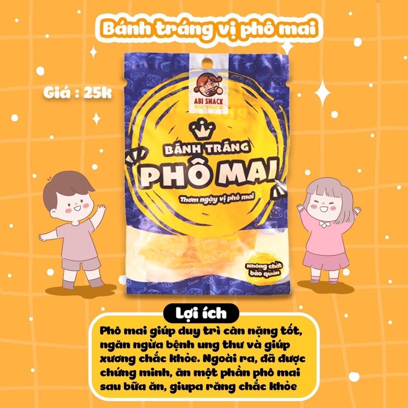 Bánh tráng phô mai abi - abi snack - giá gốc