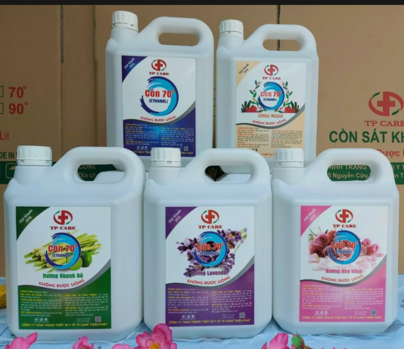 [1_70.S] Sát khuẩn nhanh can 4kg5 còn 70 độ, có hương valender, chanh sả.....chọn hương