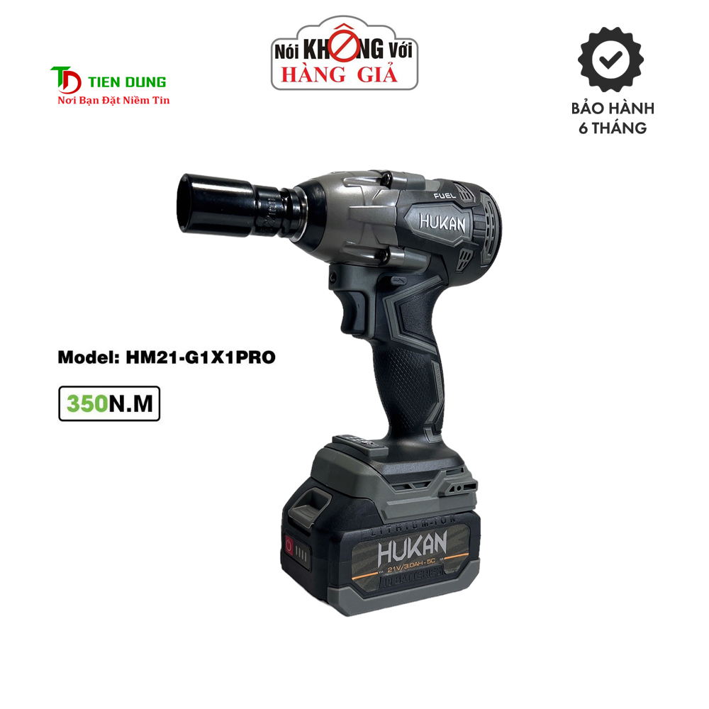 Máy siết bulong HUKAN X1PRO Không Chổi Than Lực Siết 350N.m Đầu 2 In 1