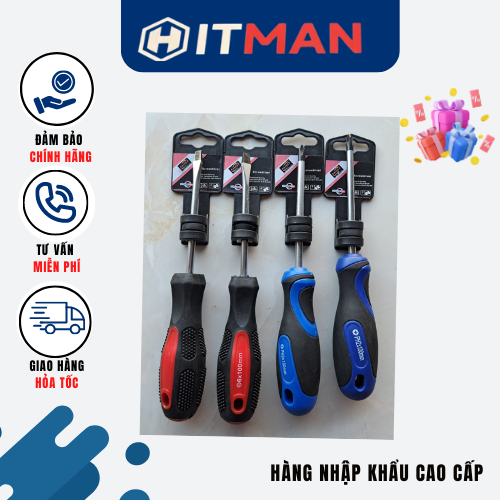 Combo 1 tua vít đầu dẹp+ 1 tua vít đầu Bake size 3*75mm - Tua vít
