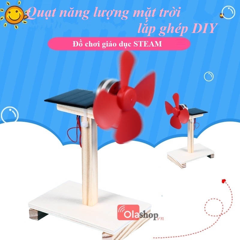 Đồ chơi quạt năng lượng mặt trời lắp ghép