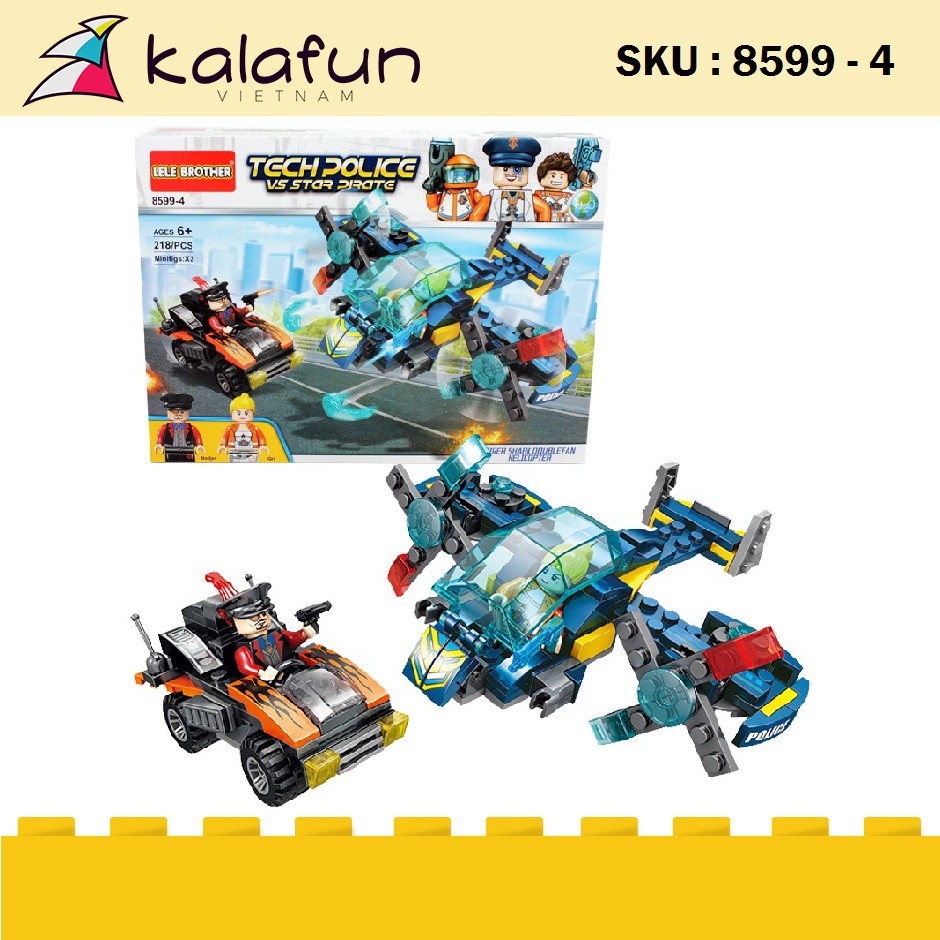 Đồ chơi lắp ráp lego giá rẻ lego city ninjago le gô xếp hình đội cảnh sát công nghệ đồ chơi trẻ em lego minecraf ABS Trò chơi truyền thống Xếp hình kích thích trí não Lele Brother 8599-4