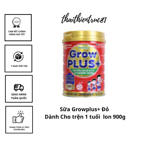 [ HOÀN TIỀN 10% ]Sữa Growplus+ Đỏ  Dành Cho trện 1 tuổi  lon 900g mẫu mới