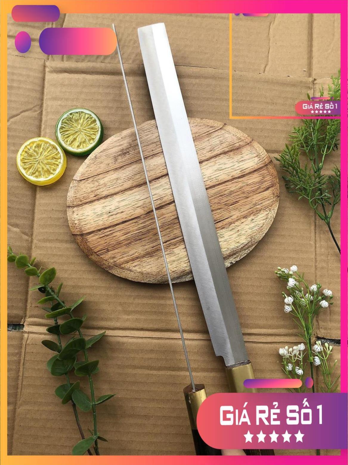XẢ HÀNG DAO SASHIMI THÁI THỊT CÂY, BÁNH MỲ THÉP NHÍP 50CM
