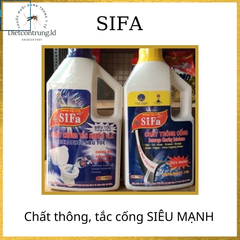 Thông cống, bồn cầu SIFA999 - 1400ml SIÊU MẠNH .