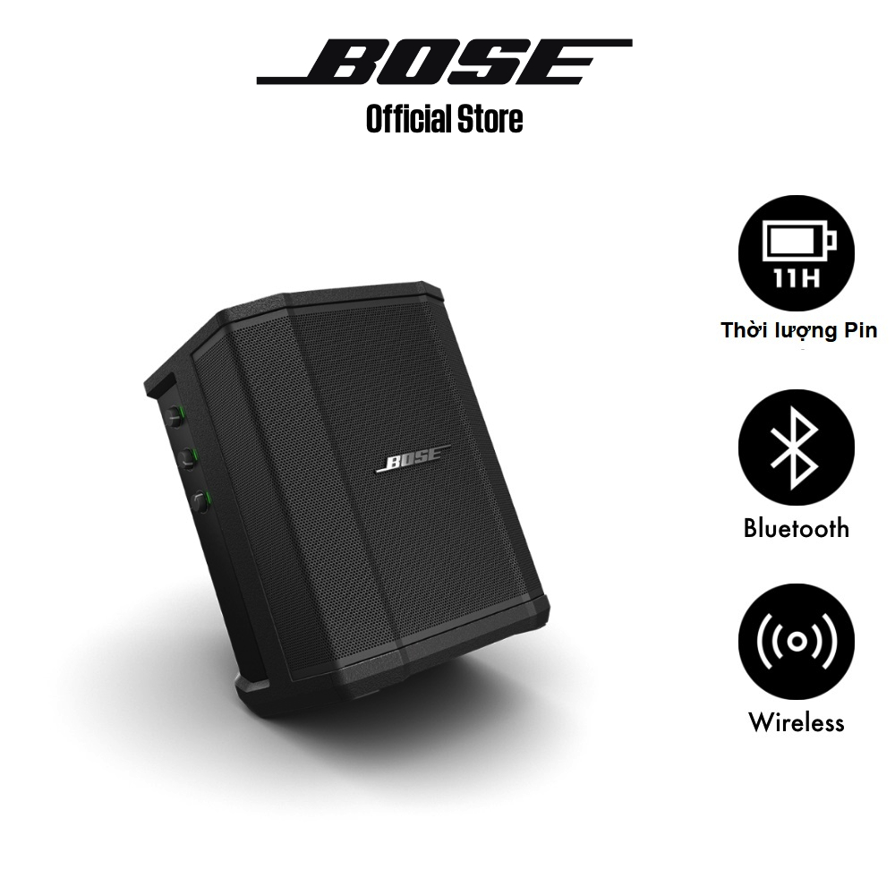 Hệ thống loa bose s1 pro| tặng kèm pin | loa trình diễn di động | loa kiểm âm | bộ khuếch đại | kết nối bluetooth | 7,1 kg | pin 11h