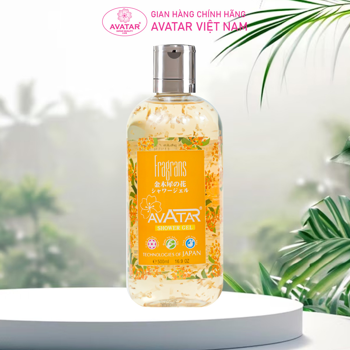 Sữa tắm nước hoa Nhật Bản cánh hoa Mộc Quế AVATAR hương thơm quyến rũ 500ml