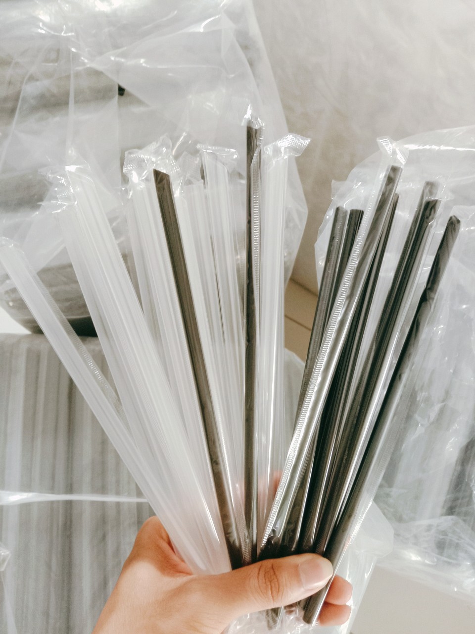Bịch 500g ống hút trà sữa màng bọc cao cấp phi 6, phi 8, phi 12 đầu nhọn - ngocchau_store