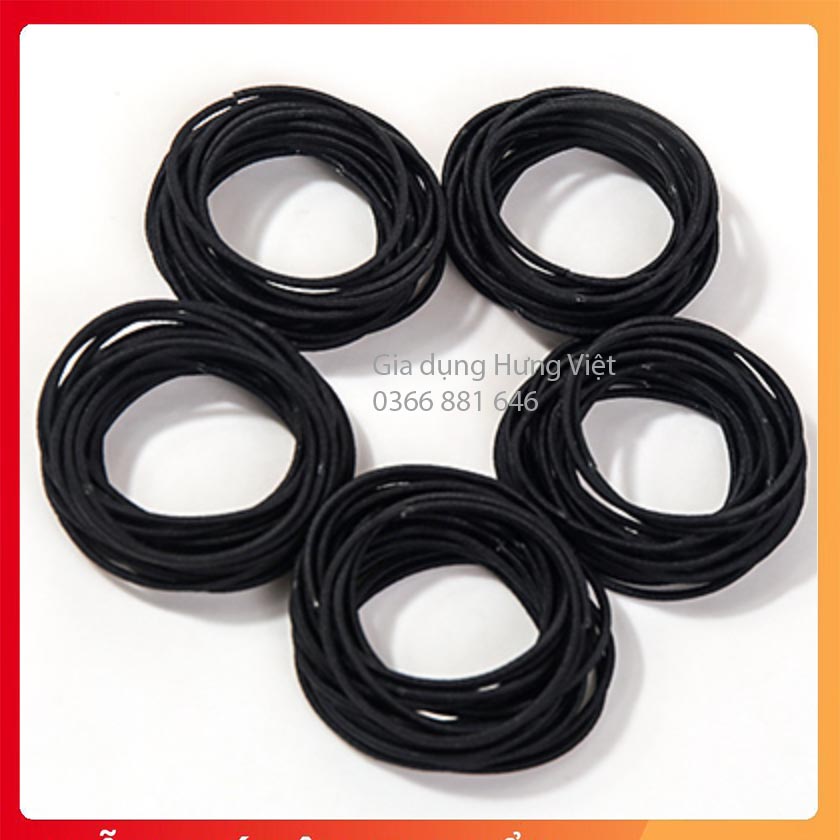[HCM][MÀU ĐEN] - Dây chun/thun buộc tóc nhỏ gọn xinh xắn dễ thương [HÀNG TẶNG KHÔNG BÁN]
