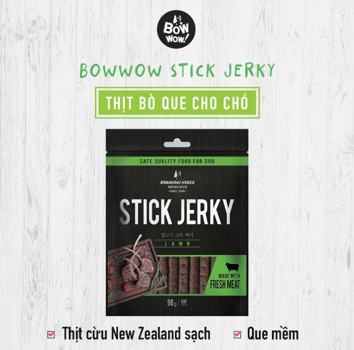 Bánh thưởng cho Chó Mèo - Thịt cừu Bowwow Hàn Quốc 40g