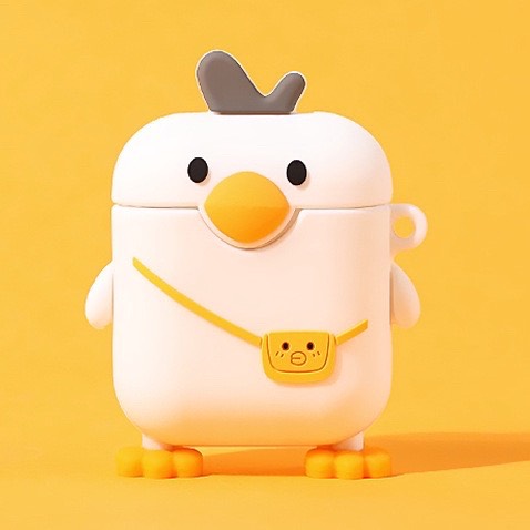 Case airpods 1/2 vịt dễ thương - Vỏ bảo vệ hộp đựng tai nghe airpods 1016CAVDT