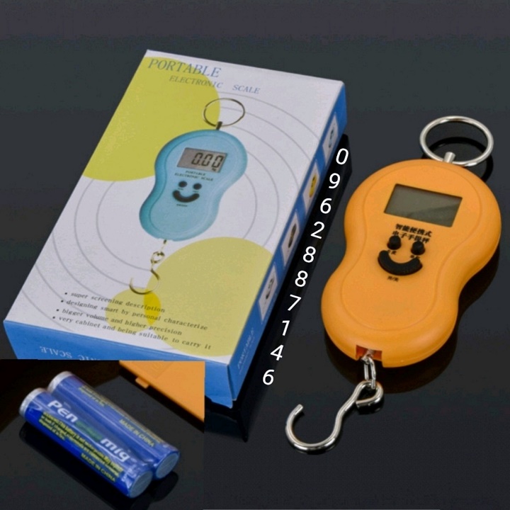 cân điện tử mini chuyên câu cá tặng pin câu cá