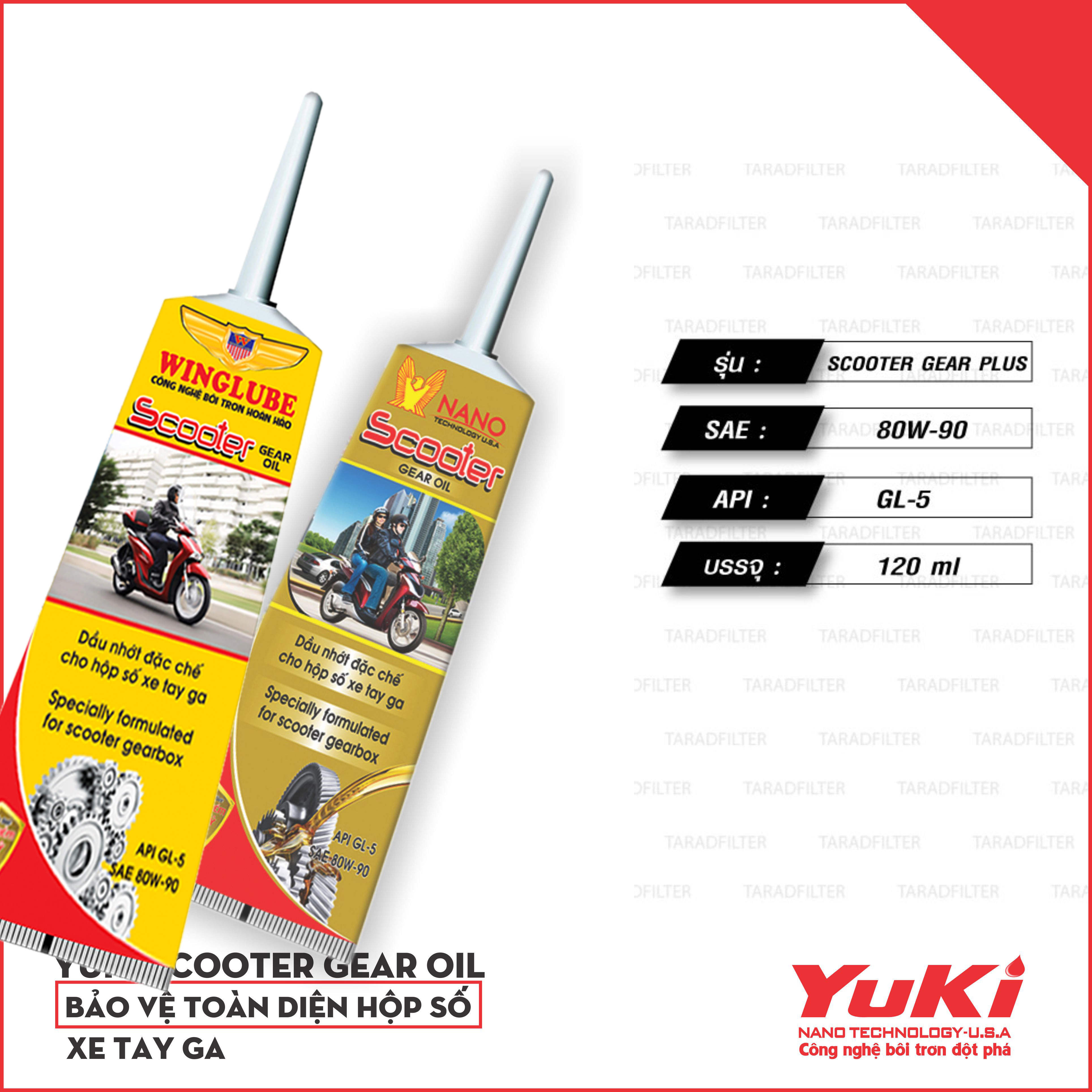 Nhớt hộp số xe tay ga gear oil 120ml. nhớt láp xe ga chống hú giảm ồn