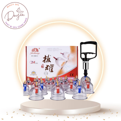 Giác hơi chân không, dụng cụ cạo gió giác hơi cầm tay - bộ giác hơi không dùng lửa 32 ống