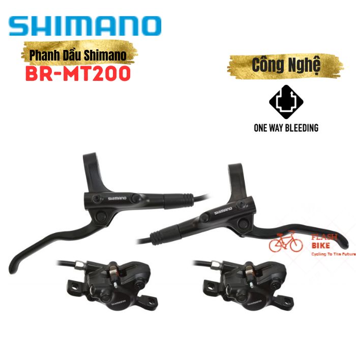 Phanh dầu xe đạp shimano mt200 phanh đĩa thủy lực trước sau 800/1400 mm dành cho xe mtb