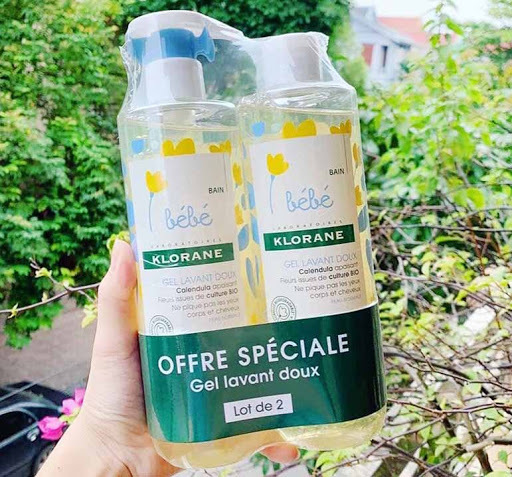 Sữa tắm gội 2 in 1 Klorane bebe Pháp