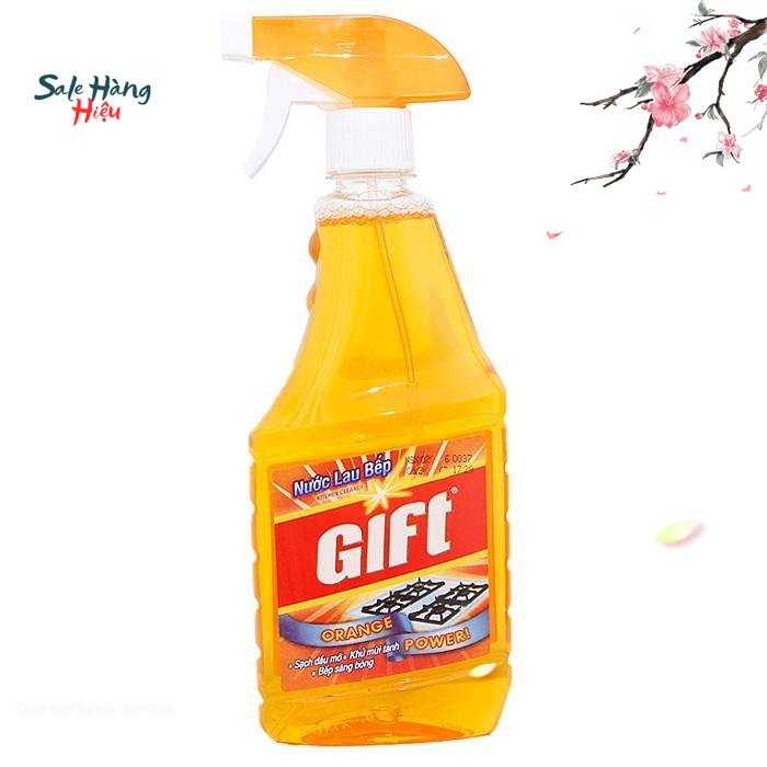 Chai ước lau bếp Gift Hương cam