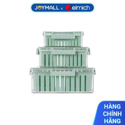 Bộ 3 Hộp Nhựa Elmich EL4008 Dung Tích 600ml 1200ml 2200ml - Hàng Chính hãng - JoyMall
