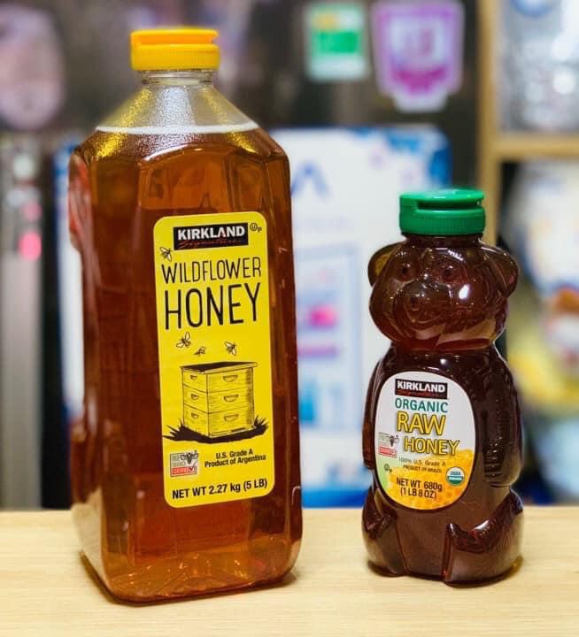 Mật ong hữu cơ nguyên chất Kirkland Mỹ - Chai 2.27 kg & Chai 0.68 kg