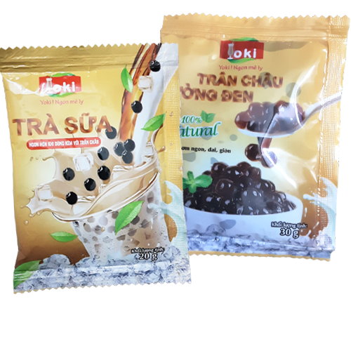 1 set Trà sữa trân châu đường đen Yoki 50g