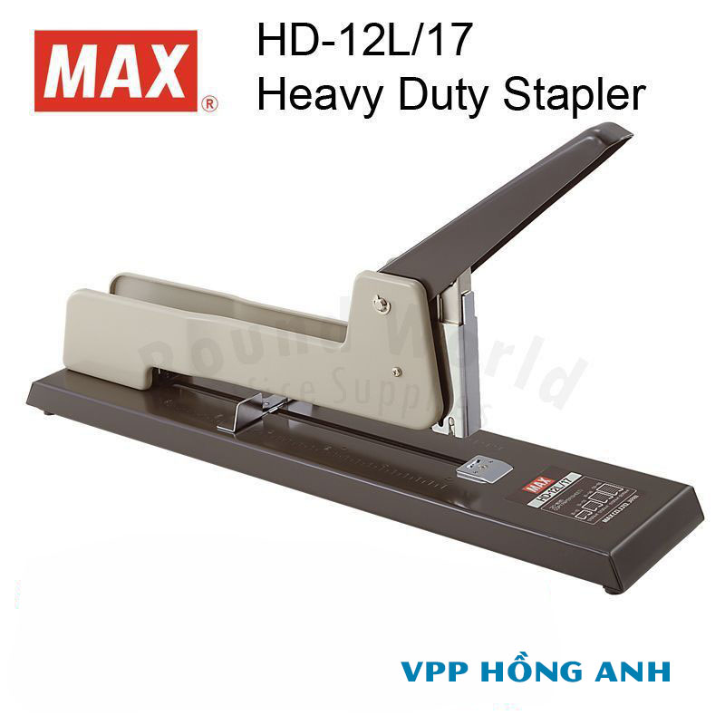 Bấm kim dài max stapler hd 12l/17 - dập ghim đại 12l17 bấm giữa 150 tờ giấy a3