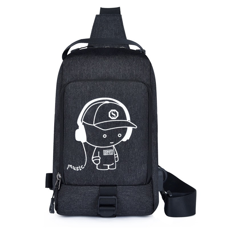 Túi đeo chéo CỠ LỚN nam nữ MUSIC KID Fortune Mouse C331