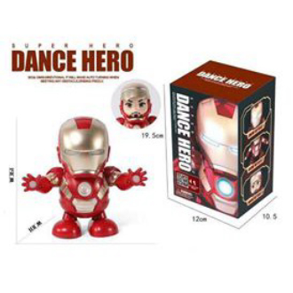 Đồ chơi robot iron man - người sắtt nhảy múa robot đỏ mới dence hero -dc3677